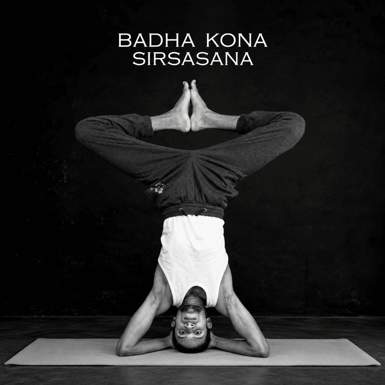Venkatesh in a supported headstand during his yoga practice
